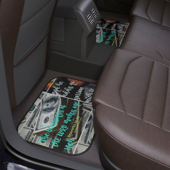 IKE MENS Scripture Collage Car Floor Mats, 1pc