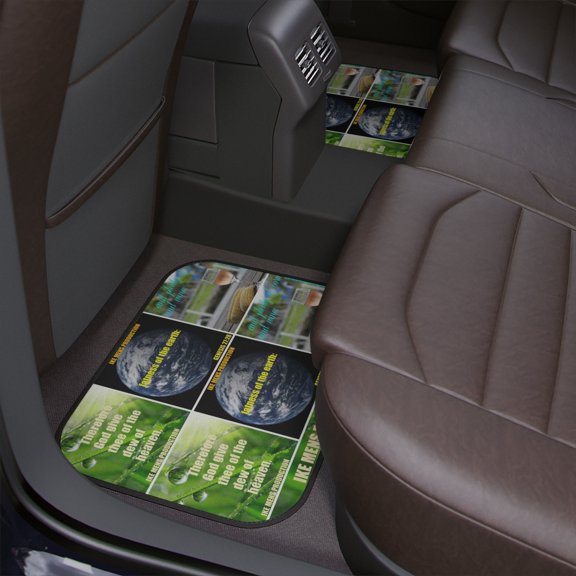 IKE MENS Scripture Collage Car Floor Mats, 1pc
