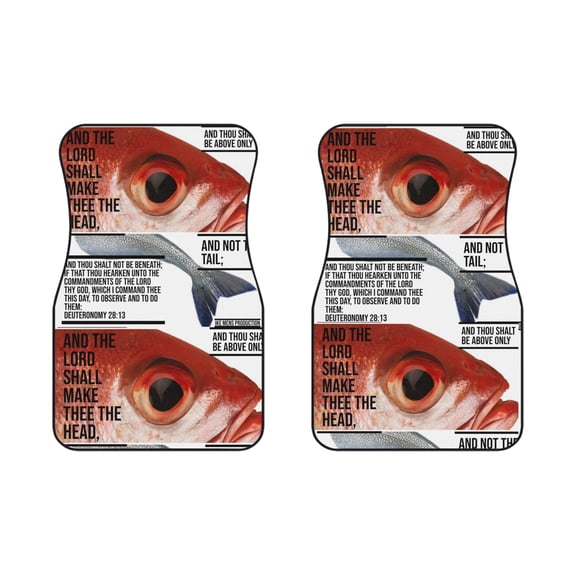 IKE MENS Scripture Collage Car Mats (2x Front)