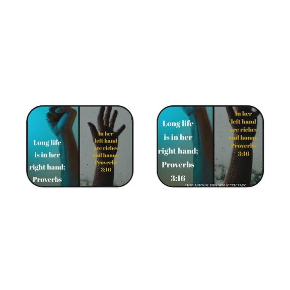 IKE MENS Scripture Collage Car Mats (2x Rear)