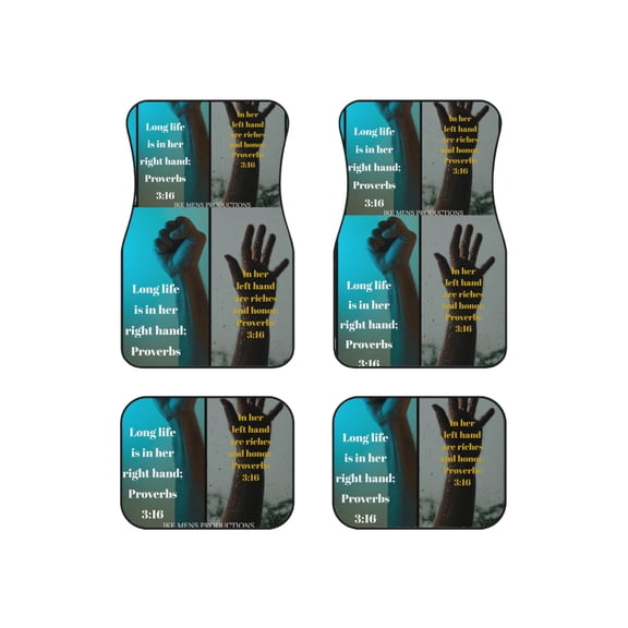 IKE MENS Scripture Collage Car Mats (Set of 4)