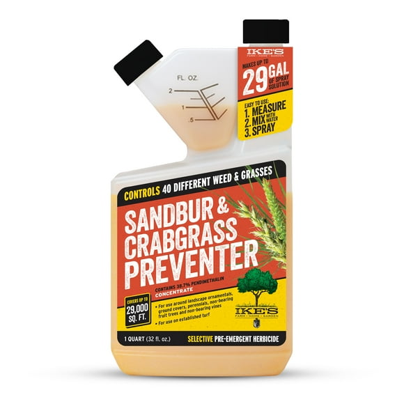 IKE'S Farm 32 Fluid Ounce, Sandbur and Crabgrass Preventer, Lawn Weed Preventer