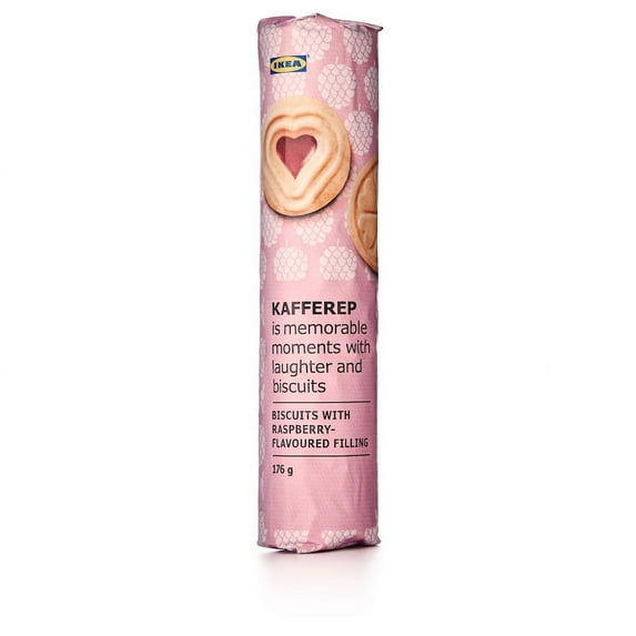 IKEA KAFFEREP Biscuits, with raspberry-flavored filling, 6 oz