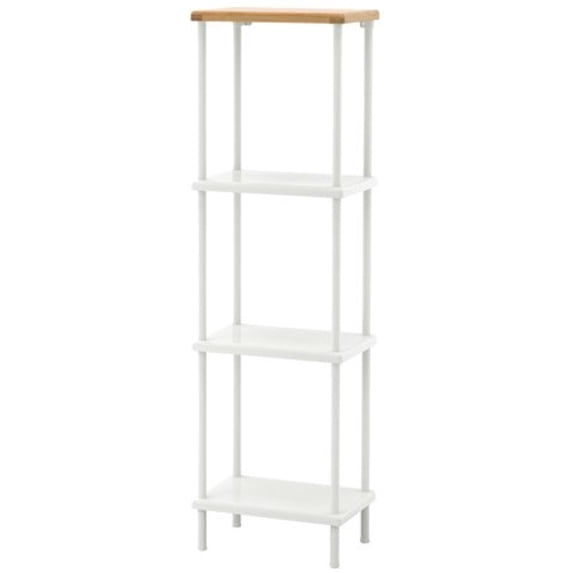 IKEA Shelf unit, white, bamboo pattern 20206.261111.3814
