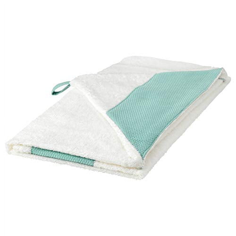 IKEA Tillgiven Baby Towel With Hood White Turquoise 103.638.30