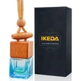 thumbnail image 1 of IKEDA Dusk Car Air Freshener – 8ml Hanging Diffuser, 45-Day Long Lasting Warm Musky Scent, Odor Eliminator for Car Home Closet, Square Glass Bottle with Wood Lid, 1 Pack, 1 of 7