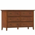 thumbnail image 1 of IKENO 6 Drawers Wood Dresser, Caramel Solid Wood Chest of Drawers, 6 Drawer Storage Dresser for Bedroom (Caramel), 1 of 9