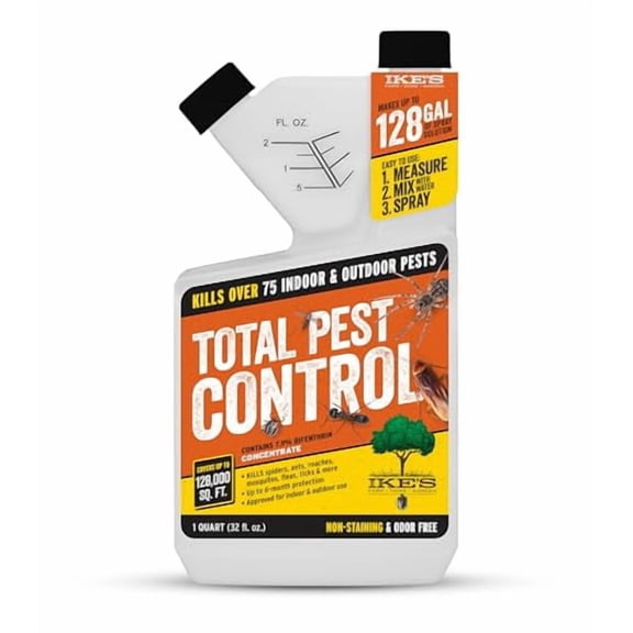 Ike's Pest Control Concentrate - 7.9% Bifenthrin, Indoor/Outdoor Insect Killer - Quart - Liquid