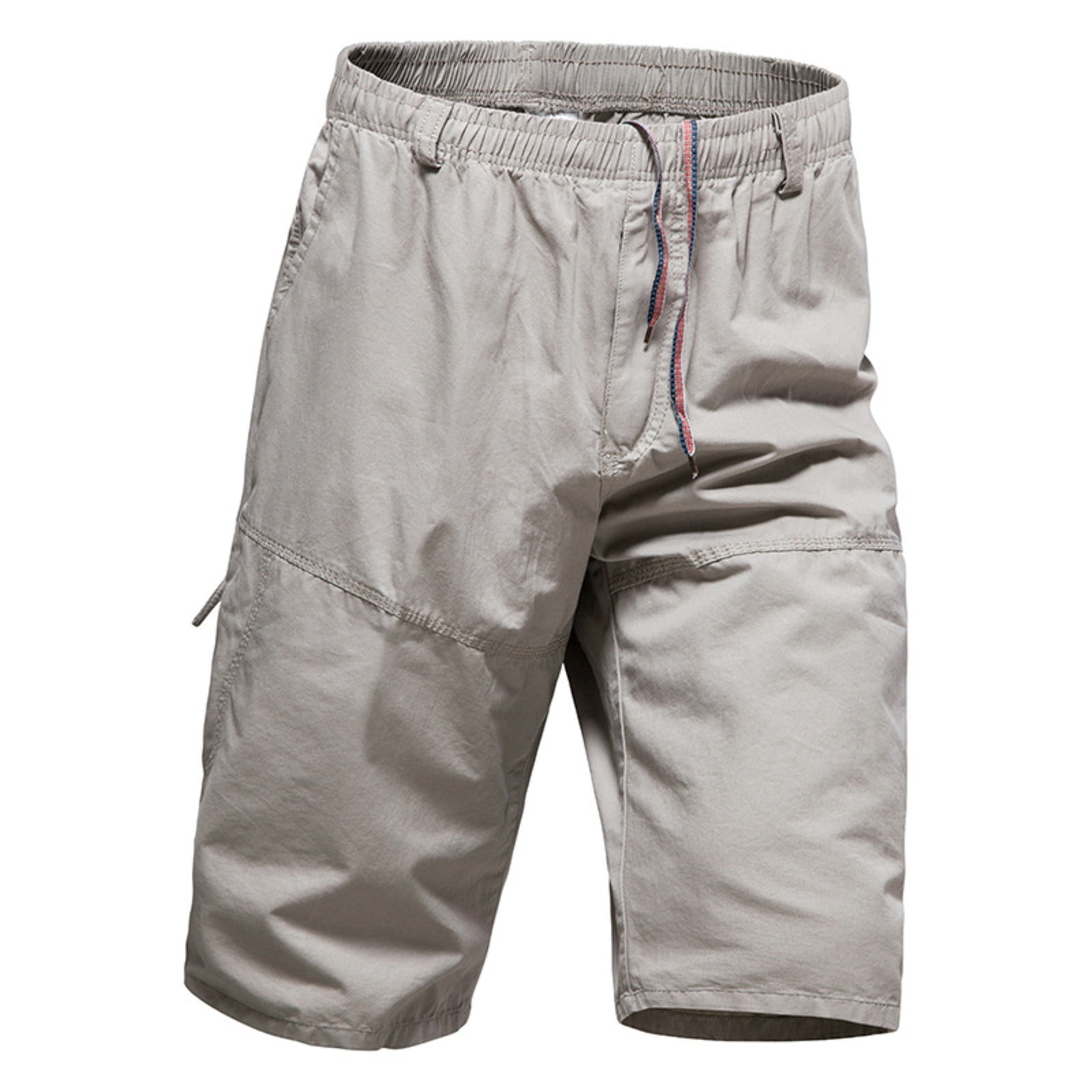 IKEVEN Men's Casual Shorts Linen Shorts Casual Elastic Waist Drawstring