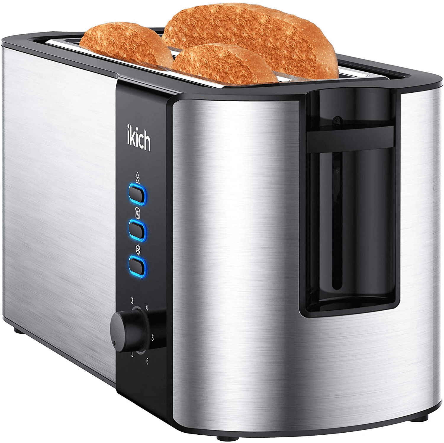 Toaster 4 Slice, 10‘â€?Long Slot Toaster 2 Slice, Extra-Wide Stainless  Steel Toasters