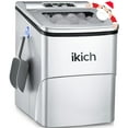 IKICH Small Portable Ice Maker, 26lb/Day, SelfCleaning, Stainless