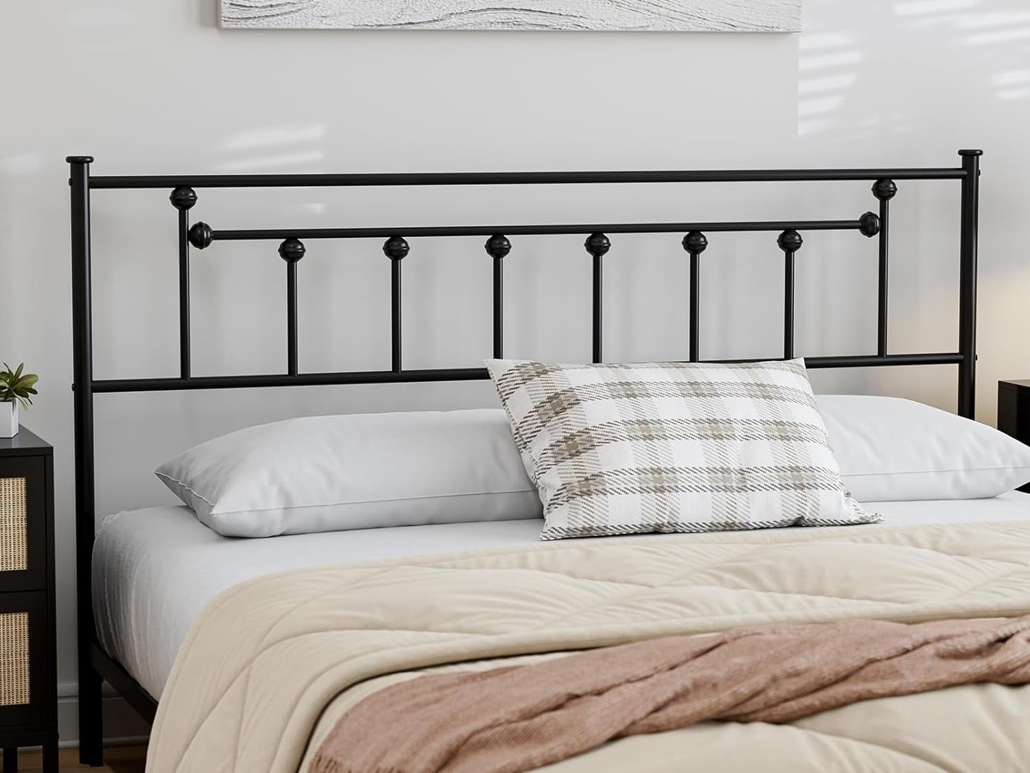 IKIFLY Metal Full Size Headboard - Adjustable Height - Full Headboard ...