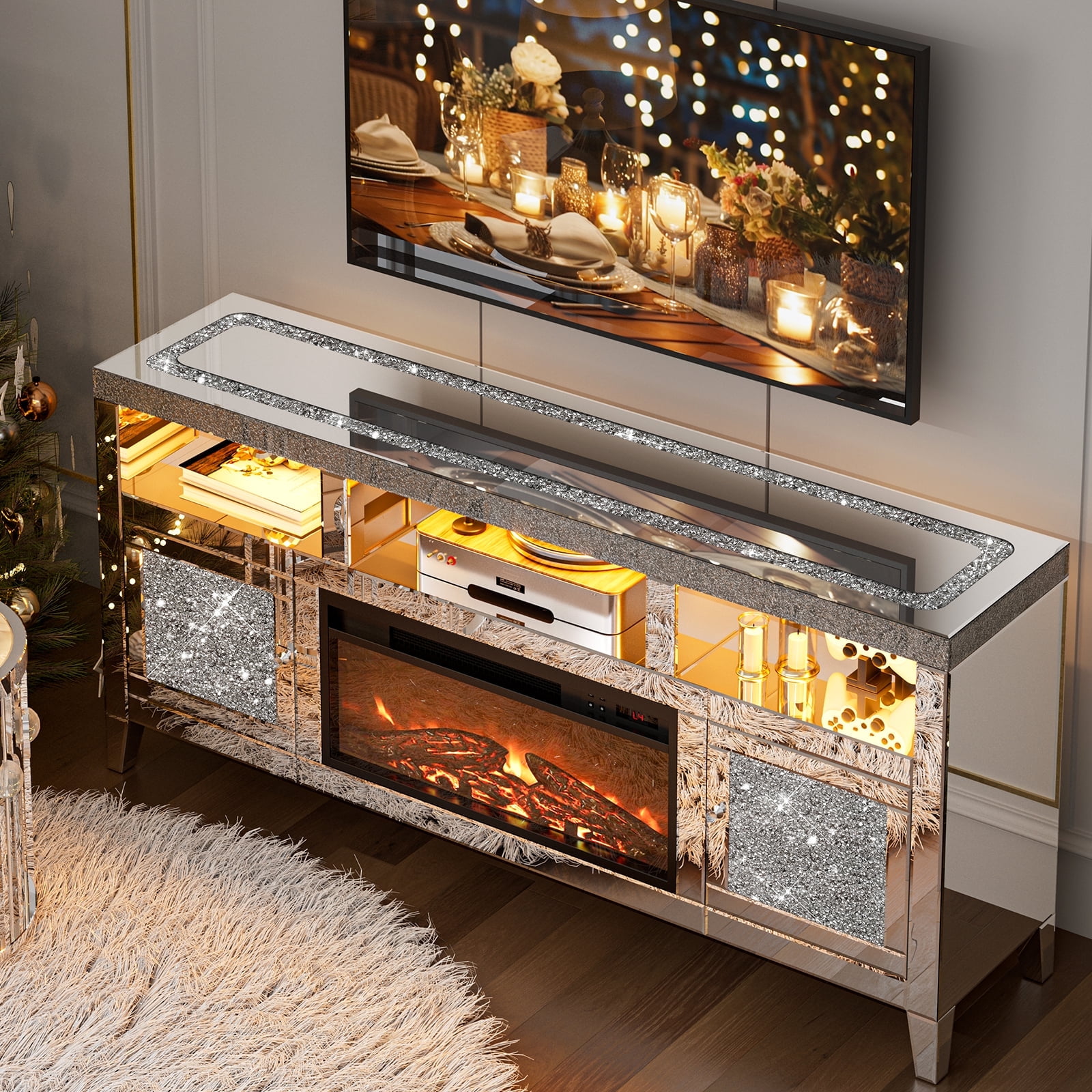 Amazon.com: IKIFLY LED High Glossy Coffee Table, Modern