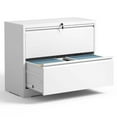 IKIMI 2 Drawer Lateral File with Lock Office Filing
