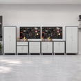 thumbnail image 1 of IKIMI 6-Piece Garage Storage Cabinet Set, Garage Storage Cabinets System Workshop Set with Drawers, 2 * Tall Garage Storage Tool Cabinets and 4 * Tool Cabinet with Wheels - Gray, 1 of 16