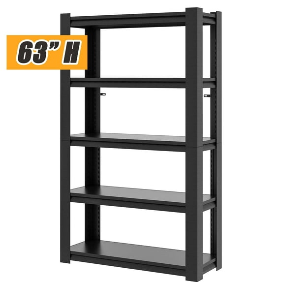 IKIMI 63" 5 Tier Garage Shelving Heavy Duty Storage Shelves 2000LBS Garage Shelves