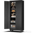 thumbnail image 1 of IKIMI 71" H Metal Garage Storage Cabinet with Wheels, Rolling Tool Cabinet with Doors and 4 Adjustable Shelves for Workshop, Basement, Warehouse, 1 of 5