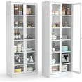thumbnail image 1 of IKIMI 72" Metal Storage Cabinet with 4 Adjustable Shelves and Locking Doors, Tall Steel Cabinet for Garage, Home Office and Pantry, White, 1 of 9