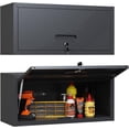 thumbnail image 1 of IKIMI Metal Garage Cabinet with Up-Flip Door, Lockable Wall Mounted Storage Cabinet for Garage, Basement, Utility Room, Black, 1 of 8