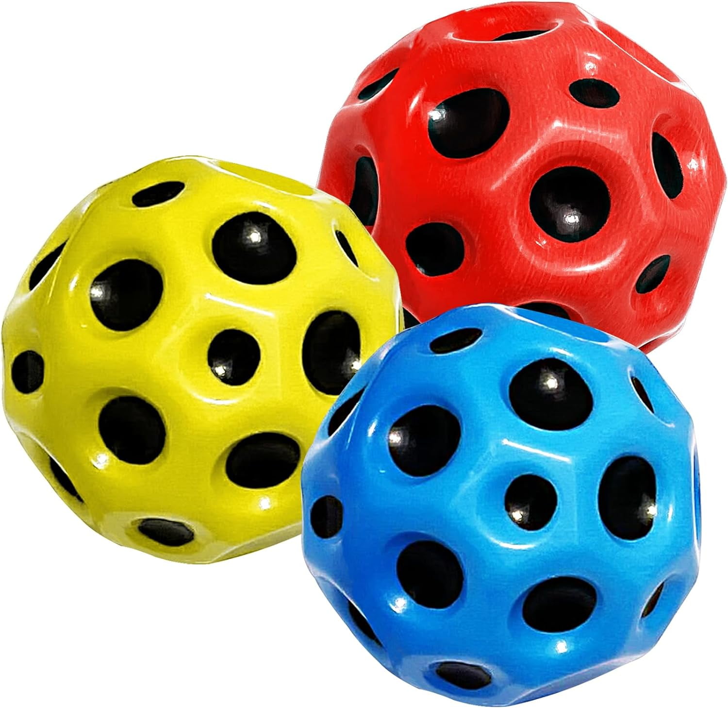 IKOMMI 3PCS Space Balls Extreme High Bouncing Ball, Pop