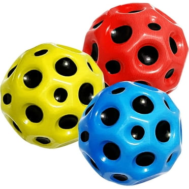 IKOMMI 3PCS Space Balls Extreme High Bouncing Ball, Pop Sounds Meteor Space Ball Toy, Pop Bouncing Ball Rubber Bounce Ball Sensory Ball for Kids Adults