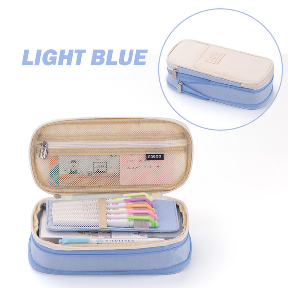 IKOMMI Big Capacity Pencil Case, Large Storage Pencil Pouch, Canvas