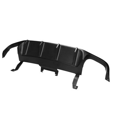 Black Polyurethane Rear Diffuser 4-Fin Bumper Lip For Ford Mustang GT – Universal Fit Lower Splitter With Screws