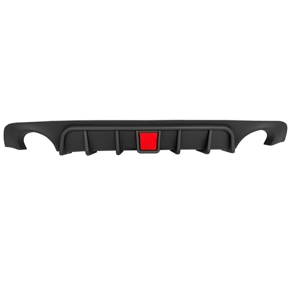 IKON MOTORSPORTS, Rear Diffuser Compatible With 2018-2022 infiniti Q50, PP Add-On Rear Bumper Lip Diffuser Spoiler Splitter Kit With Brake Light