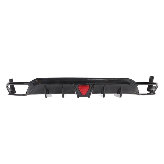Ikon Motorsports Rear Aprons Compatible With 2022-2024 Honda Civic Sport Touring Hatchback, Carbon Fiber Print PP Added On Rear Bumper Lip Splitter Diffuser Canards Pair 3PCS