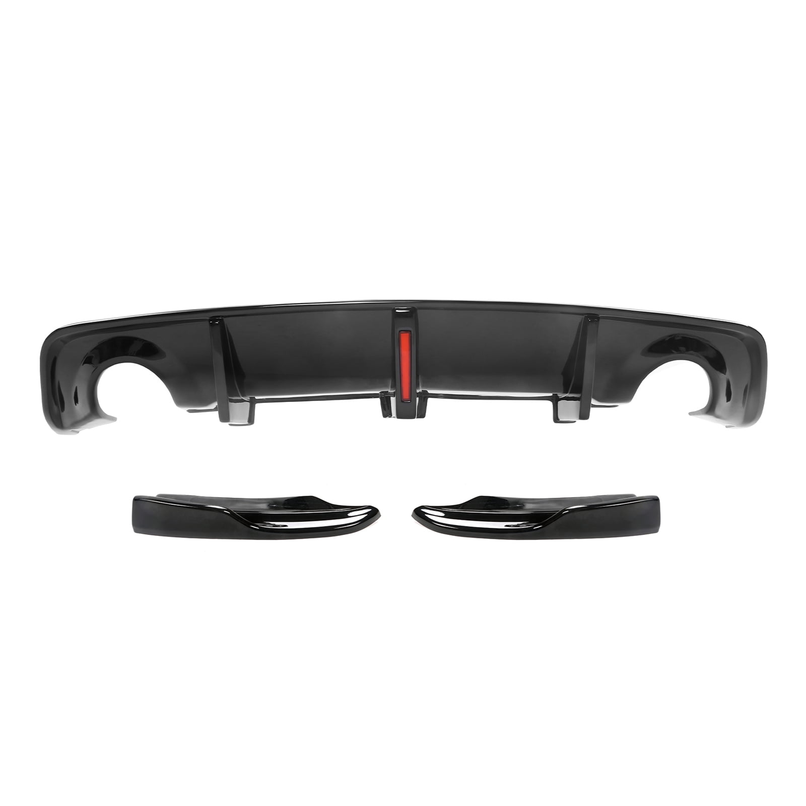 IKON MOTORSPORTS, Rear Diffuser W/ Light + Apron Side Spats Compatible ...