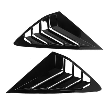 Ikon Motorsports Rear Side Window Louver Covers Fits 2023-2026 Honda Accord, IKON Style ABS Plastic Gloss Black Wind Vent Air Deflector 2PCS