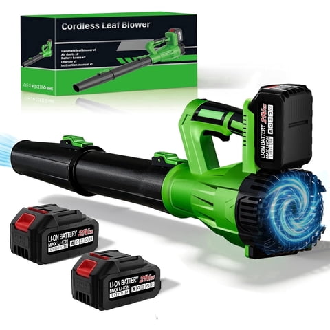 IKPYTREE 21V Cordless Leaf Blower with 6.0Ah Battery, 6-Speed Handheld Blower for Lawn Yard