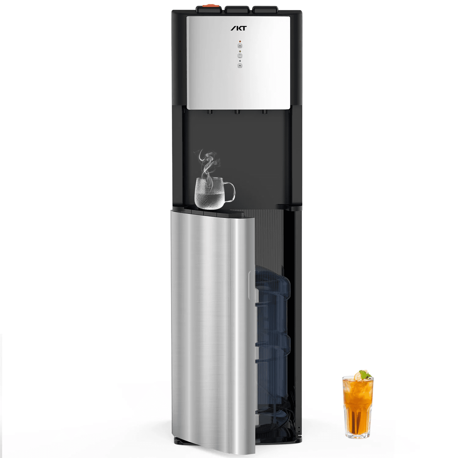IKT Bottom Load Water Dispenser for 3-5 Gallon Bottle UV Self Cleaning Hot Cold and Room with Child Safety Lock,