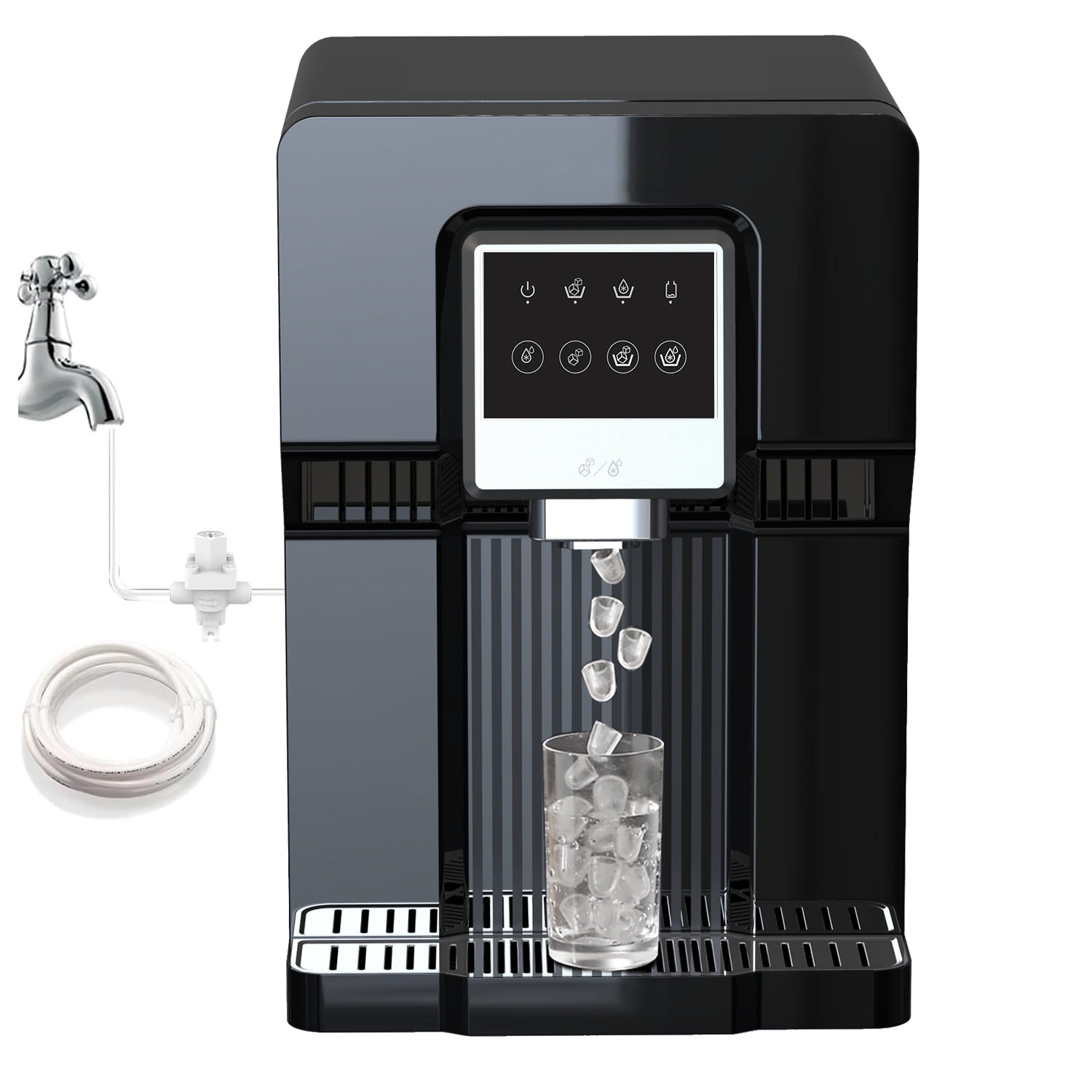 IKT Countertop Bottleless Water Cooler Dispenser Ice Maker with Water