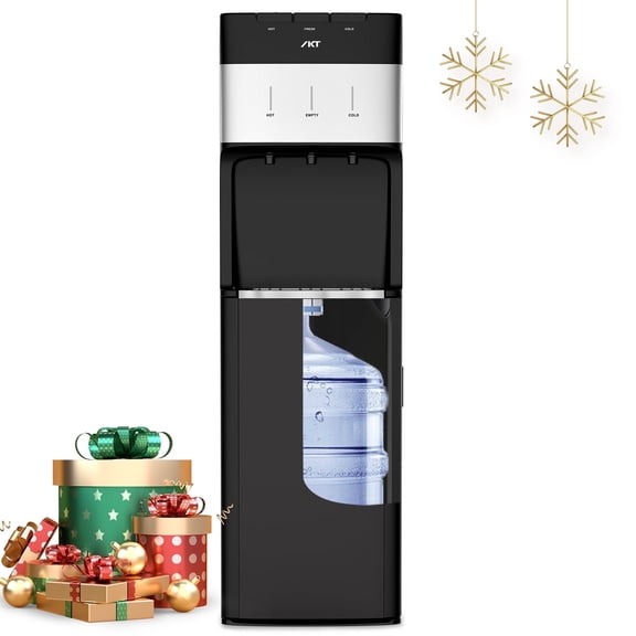 IKT UV Self Clean Water Cooler Dispenser Bottom Load , 3-5 Gallon,3 Temperature(Cold/Hot/Warm),Child Lock,for Home & Office,Black