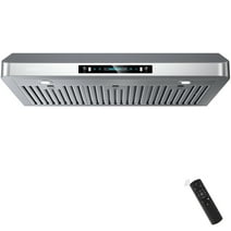 IKTCH 30 Inch Under Cabinet Range Hoods with 900-CFM, 4 Speed Gesture Sensing&Touch Control Panel, Stainless Steel Kitchen Hood Vent with 2 Pcs Baffle Filters,C01-30