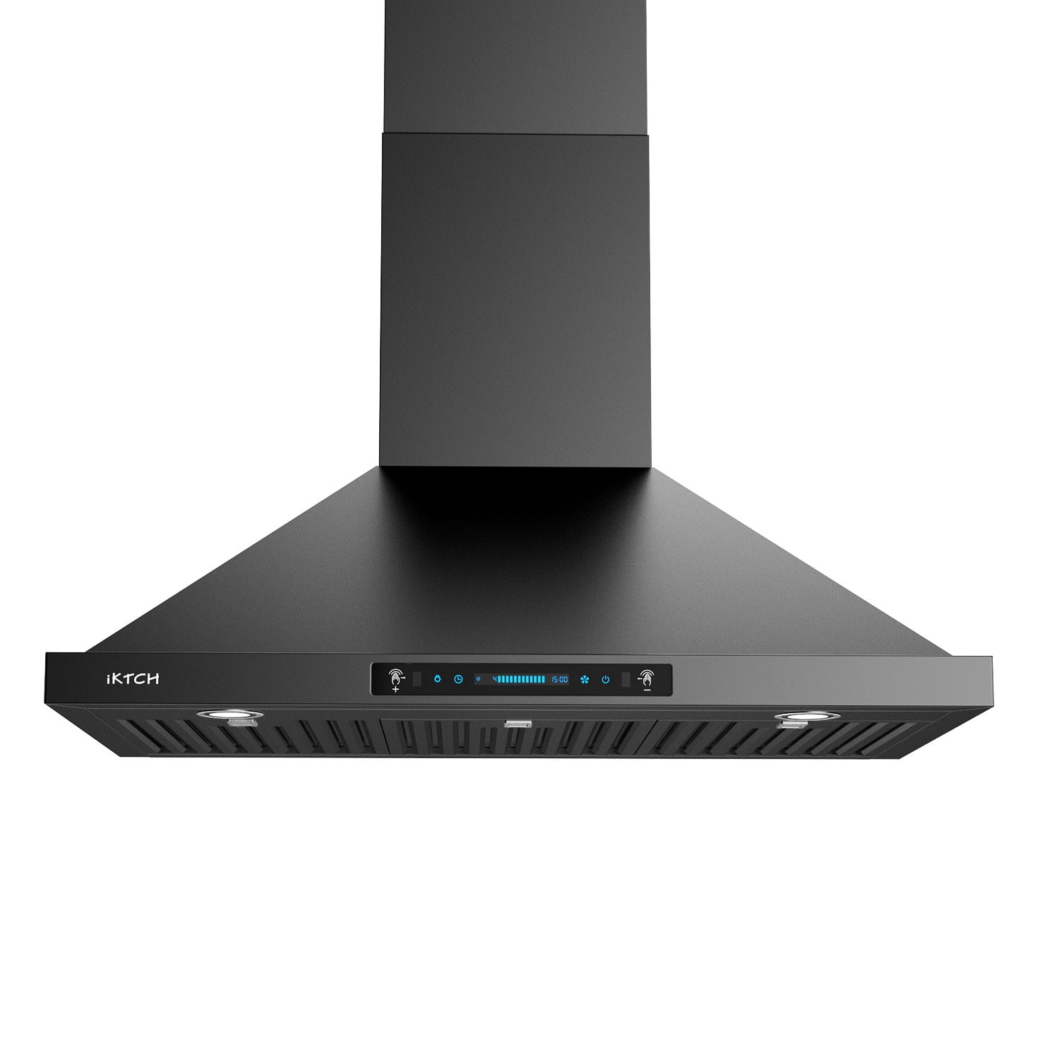 IKTCH 30 inch Black Wall Mount Range Hood, 900 CFM Ducted/Ductless