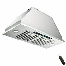 IKTCH 30 inch Built-in/Insert Range Hoods 900 CFM, Ducted/Ductless Convertible Duct, Stainless Steel Kitchen Vent Hood with 4 Speed Gesture Sensing&Touch Control Panel,B01-30