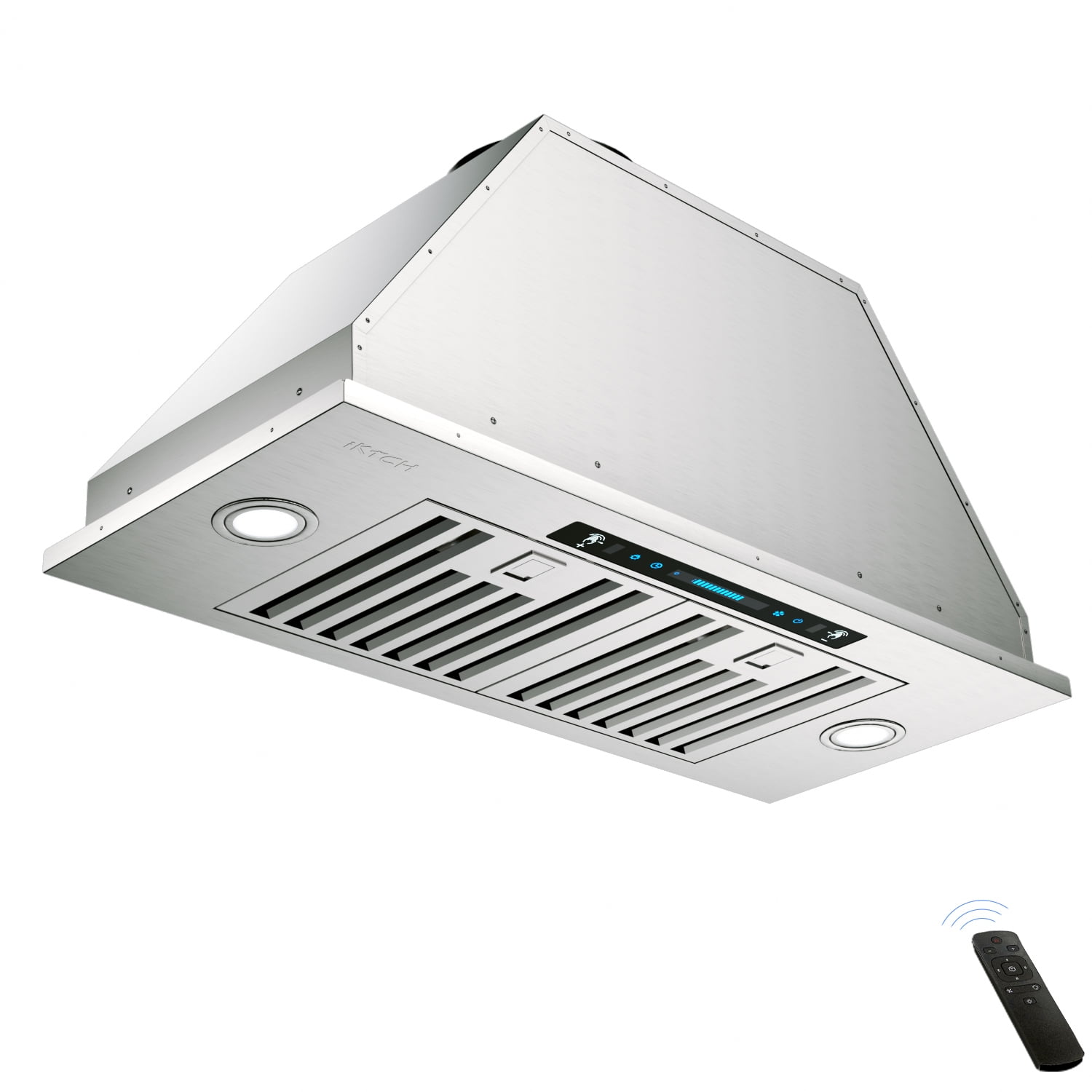 IKTCH 36 inch Builtin/Insert Range Hoods 900 CFM, Ducted/Ductless Convertible Duct, Stainless