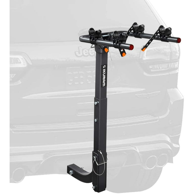 IKURAM Bike Rack, Bicycle Carrier, Hitch Mount Double Foldable
