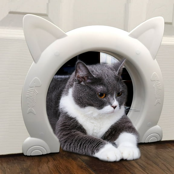 IKUSO Cat Door for Interior Door, Pass Through Opening 8.46" x 7.87" ,up to 25 lbs