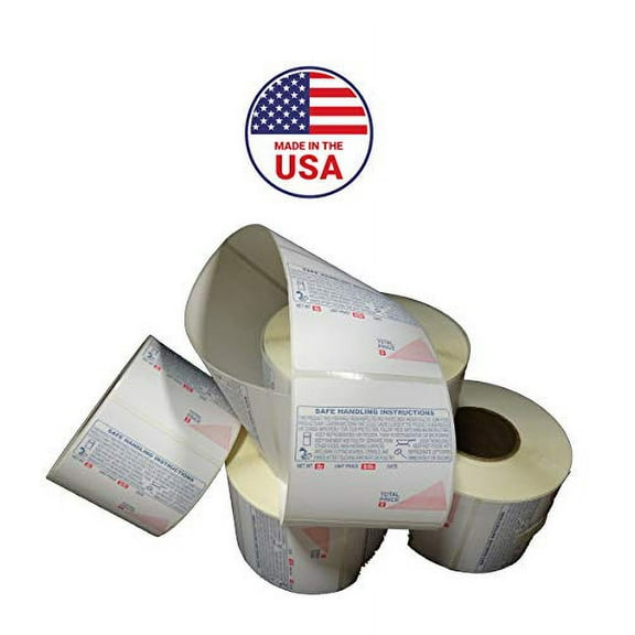 IL-4164, Safe Handling, UPC, 64 mm x 59 mm (2.520 x 2.323), 625 Labels/Roll, 12 Rolls/Case, 14 lb/Case, 9 x 9 x 9 in. Case (23 x 23 x 23 cm Case.)