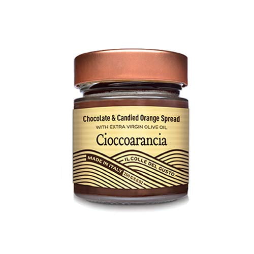 IL Colle Del Gusto Chocolate and Candied Orange Spread with Extra Virgin Olive Oil, Cioccarancia, 8.1 Oz