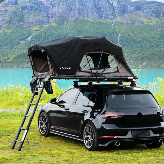 ILANDER Rooftop Tent, Hard Shell, SUV & Truck Camping, Foldable Rooftop Tent with Ladder, Waterproof & UV-Resistant 2-3 Person, 1.4M