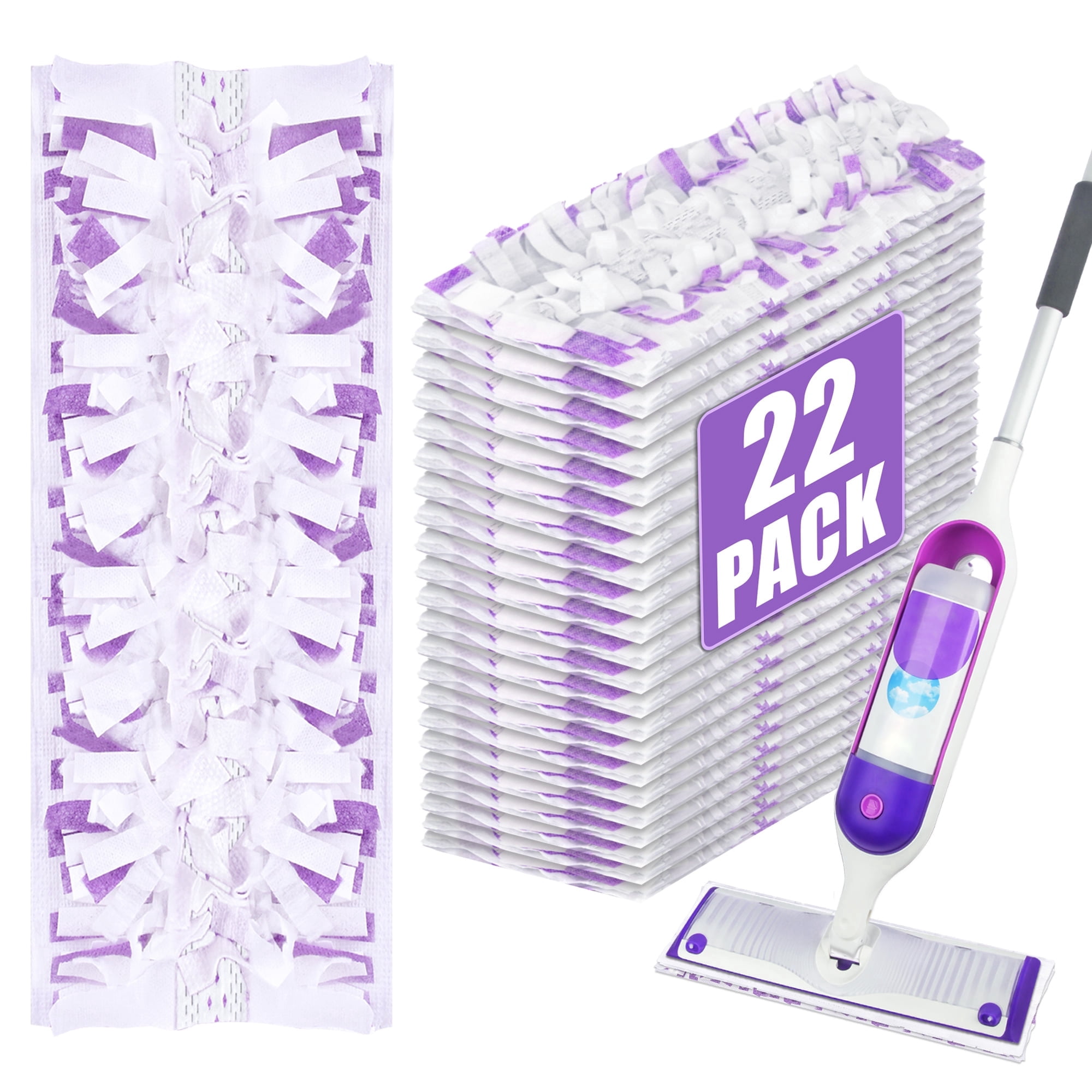 ILAVCLEAN 22 Pack Disposable Mop Pads for SwifferPower Mop Pads Replacements, Power Mop Pads Refills Multi-Surface Mopping Pad for Floor Cleaning