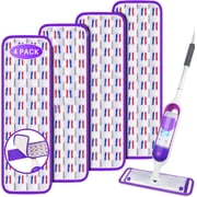 ILAVCLEAN 4 Pack Reusable Microfiber Mop Pads for SwifferPower Mop Pads Replacement, Power Mop Pads Refills for All Surfaces Floor Cleaning 13 -15 Spray Mop