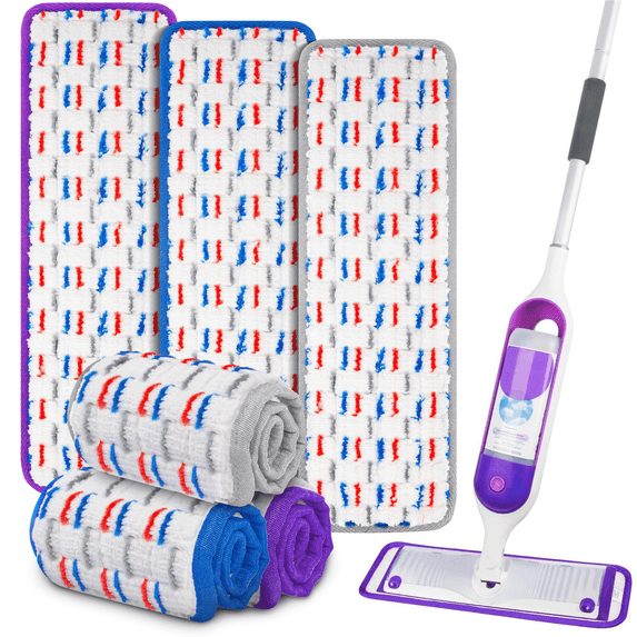 Power Pad Cleaner ILAVCLEAN Reusable Microfiber Mop Pads 6 Pack for SwifferPowerMop ...