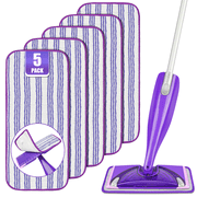 ILAVCLEAN 5 Pack Reusable Mop Pads for SwifferWet Jet, Wet Jet Refills Pads Wet Pads Replacement for Floor Cleaning
