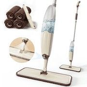 ILAVCLEAN Spray Mops for Floor Cleaning Dry Wet Floor Mop with 4 Washable Microfiber Pads 635ML Refillable Bottle Dust Mop for Hardwood Floors