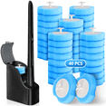 thumbnail image 1 of MYSPRI Disposable Toilet Bowl Brush Cleaner 1 Kit with 40 Toilet Scrubber Refills, 1 of 7
